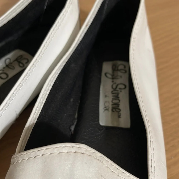 Vintage LJ Simone White loafers flats size 6.5 - Picture 4 of 16